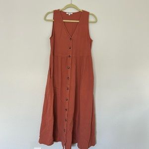 Madewell coral sleeveless dress